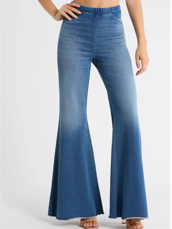 Good American Pants - New Good American Jeanius Flare Cotton French Terry Pants Size Small